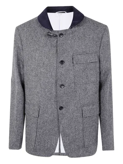 Thom Browne Fisherman Shawl Solid Donegal Tweed Clothing