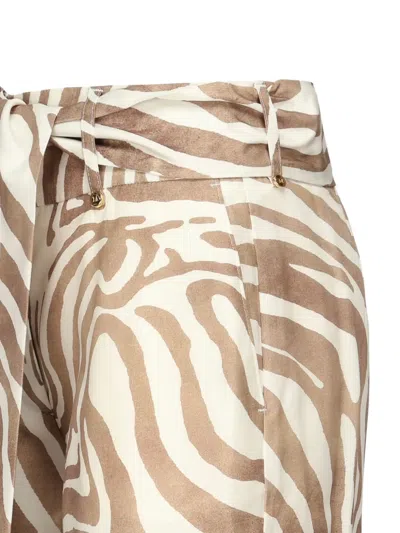 Marciano X Guess Zebra-print Belted Shorts