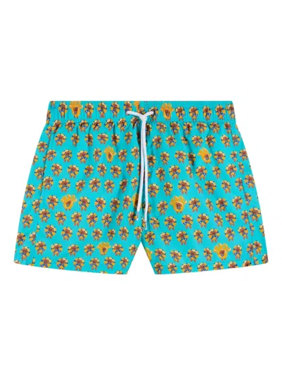 Sundek X Pelo Foundation Dog-print Swim Shorts In Brown