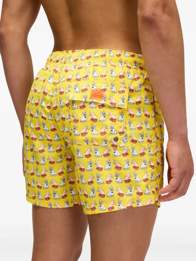 Sundek X Pelo Foundation Dog-print Swim Shorts In Multi
