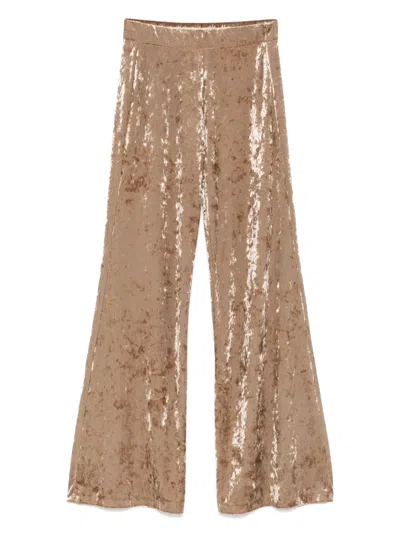Forte Forte High Waist Casual Pants In Gold