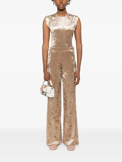 Forte Forte High Waist Casual Pants In Gold