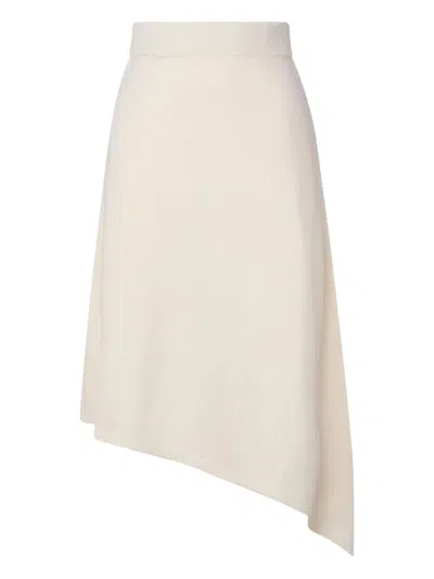 Mariuccia Milano Asymmetric High-waist Skirt In Neutral