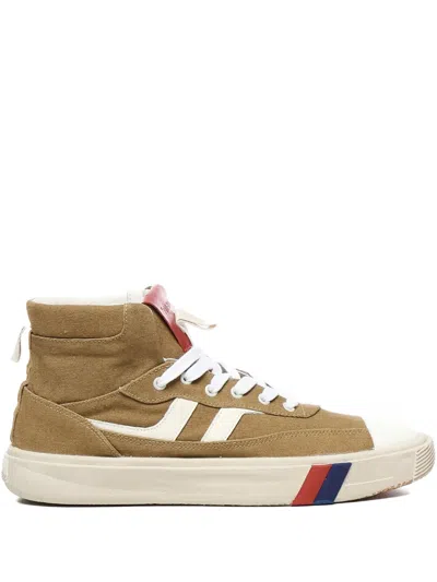 Pro-keds Royal Orbit Lace-up Stripe-detail Sneakers In Brown