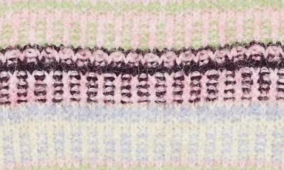 Vero Moda Striped Volume Sleeve Sweater In Pink