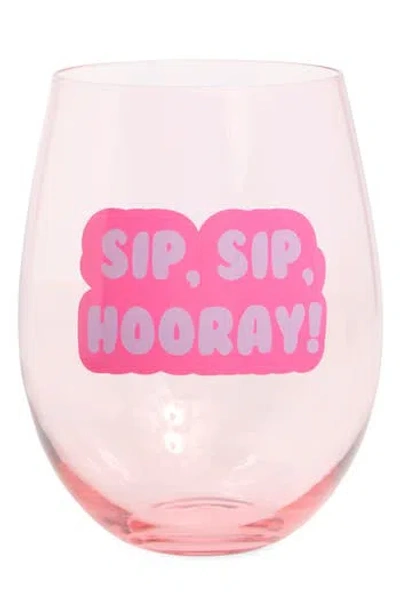 Npw Sip Sip Hooray Jumbo Stemless Wine Glass