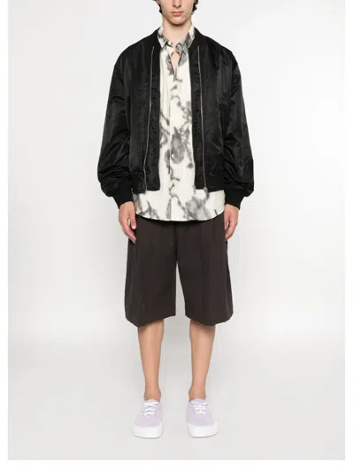 Axel Arigato Pen Layered Bomber Jacket In Black Polyamide In Black