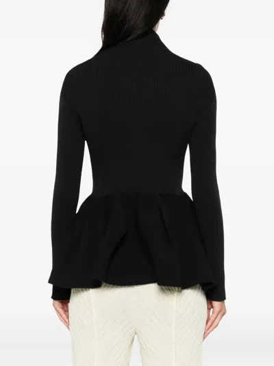 Cfcl Pottery Ribbed Peplum Top In Black