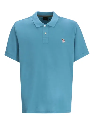 Paul Smith Poloshirt Mit Zebra-patch In Blue