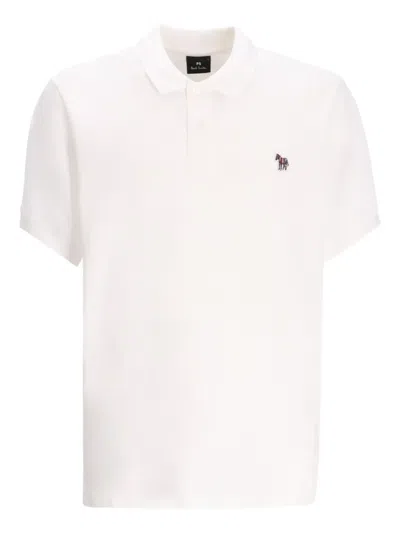Paul Smith Poloshirt Mit Zebra-patch In White