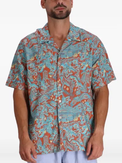 Paul Smith Graphic-print Shirt In Blue