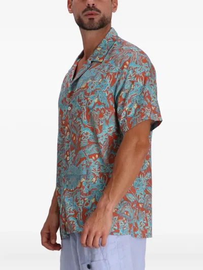 Paul Smith Graphic-print Shirt In Blue