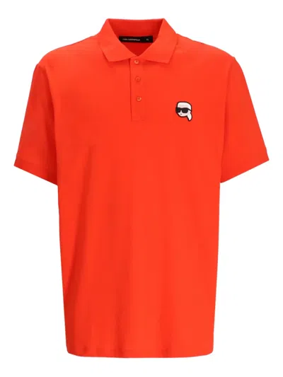 Karl Lagerfeld Polo Shirt  Men Color Orange In Orange