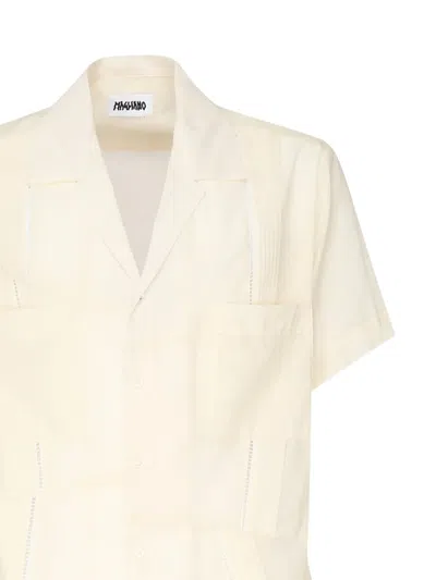 Magliano Patch-pocket Camp-collar Shirt In Neutral
