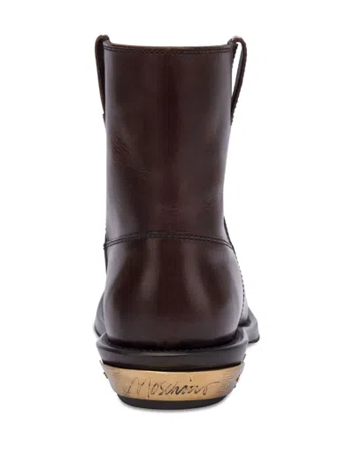 Moschino Calfskin Ankle Boots In Red