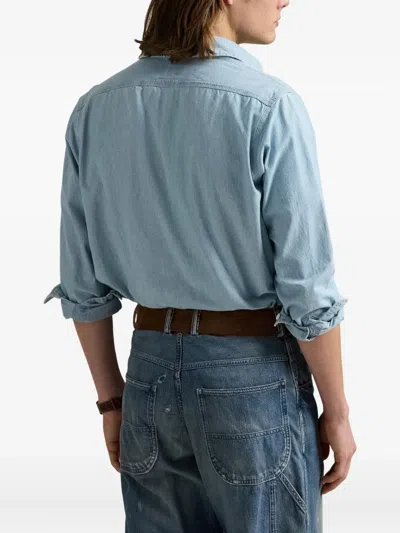 Polo Ralph Lauren Classic Fit Chambray Workshirt In Blue