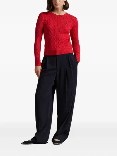 Polo Ralph Lauren Pullover Mit Zopfmuster In Red