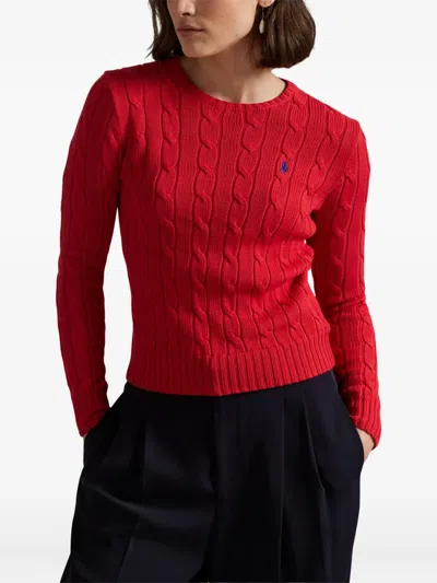 Polo Ralph Lauren Pullover Mit Zopfmuster In Red