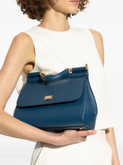 Dolce & Gabbana Medium Sicily Leather Tote Bag