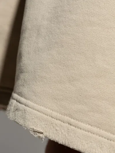 Balenciaga Logo-embroidered Bermuda Shorts In Neutral