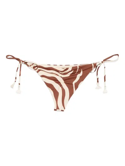 Johanna Ortiz Sagrado Reversible Low-rise Bikini Bottoms In Brown