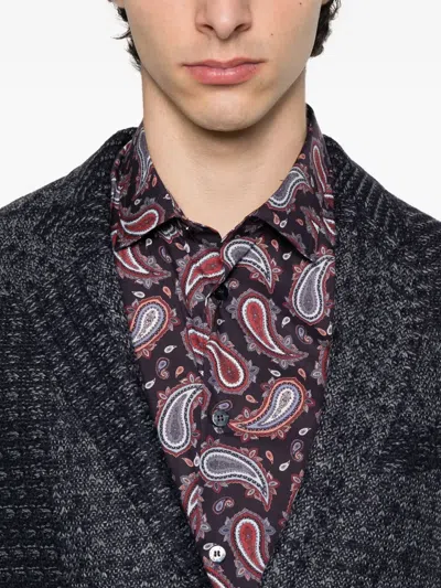 Etro Cotton Shirt With Paisley Print In Multi