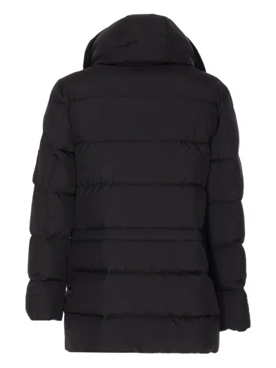 Moorer Hooded Padded Jacket In Blue