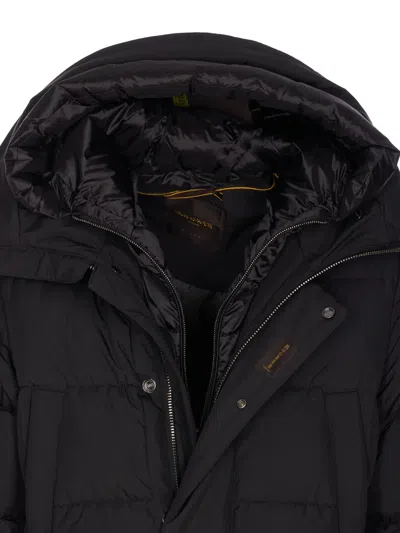 Moorer Hooded Padded Jacket In Blue