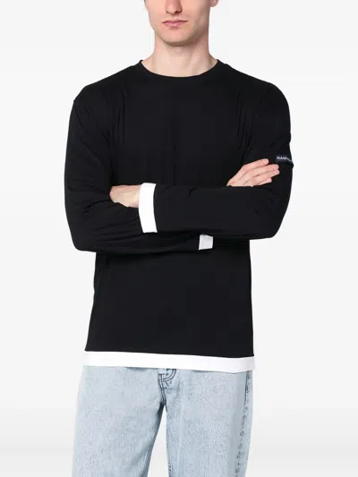 Namacheko Long-sleeve Layered T-shirt In Black