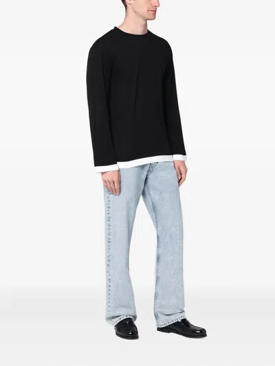 Namacheko Long-sleeve Layered T-shirt In Black