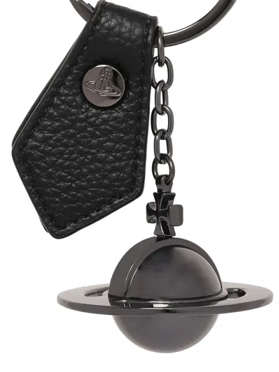 Vivienne Westwood 3d Orb Leather Keyring