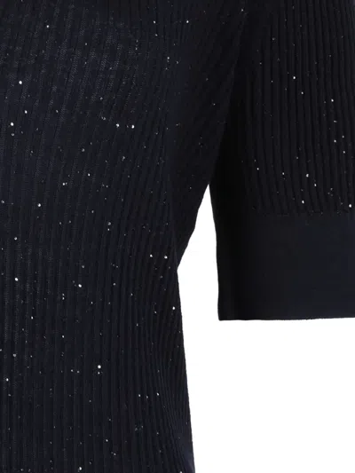 Max Mara Sequined Wool And Silk Polo Shirt