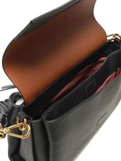Coccinelle Boheme Grana Double Shoulder Bag In Black