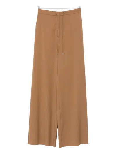 Max Mara Drawstring Trousers In Brown