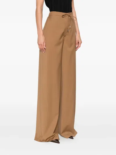 Max Mara Drawstring Trousers In Brown