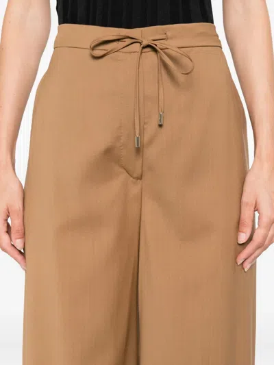 Max Mara Drawstring Trousers In Brown