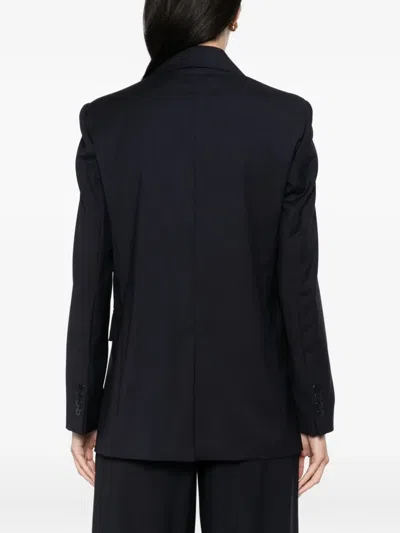 Max Mara Three-button Long-sleeved Blazer In Black