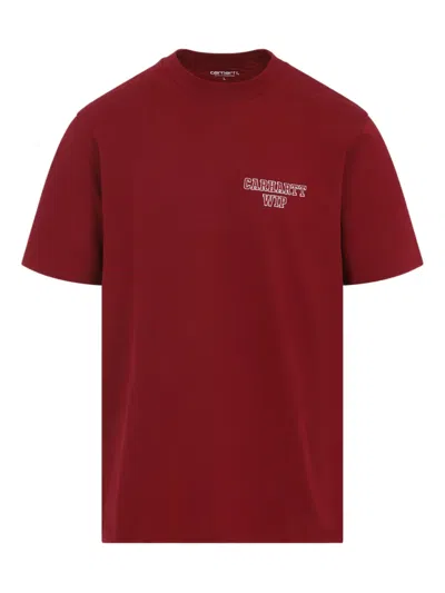 Carhartt Work In Progress Alumni Cotton Graphic T-shirt In Red
