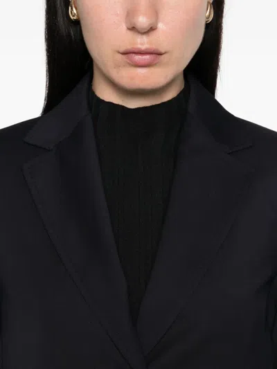Max Mara Three-button Long-sleeved Blazer In Black