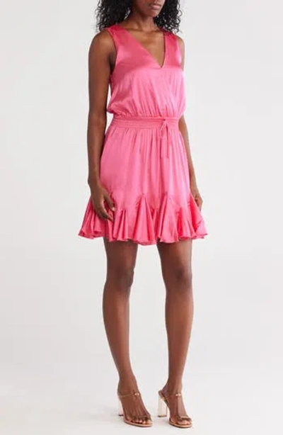 Love By Design Milana Sleeveless Satin Fit & Flare Dress