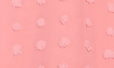 Love By Design Romee Puff Sleeve Lace Trim Clip Dot Minidress