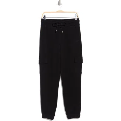 Dkny Embroidered Logo Slim Fit Cargo Joggers In Black