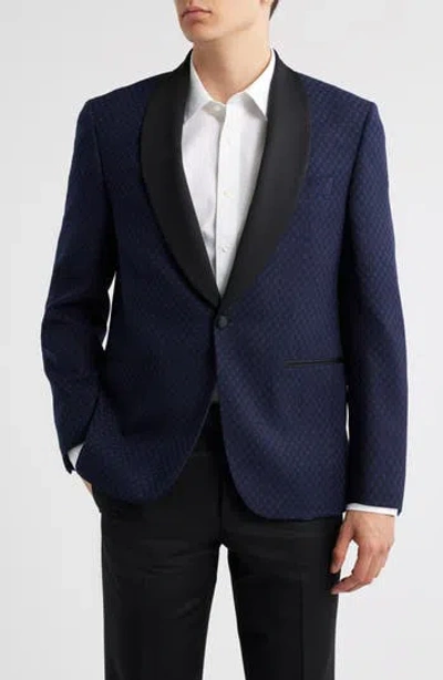 Jack Victor Ethan Diamond Jacquard Wool Dinner Jacket