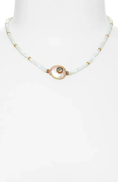 Cara Shell Beaded Pearl Pendant Necklace