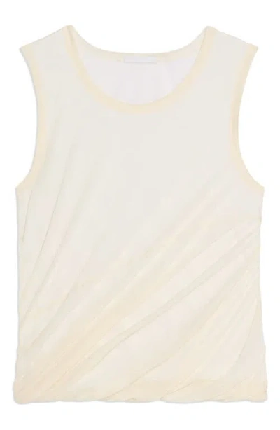 Helmut Lang Cotton Bubble Hem Tank