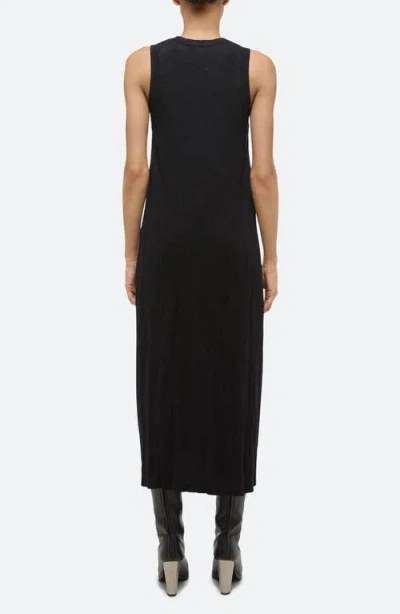 Helmut Lang Crush Sleeveless Knit Midi Dress