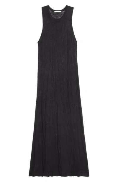 Helmut Lang Crush Sleeveless Knit Midi Dress