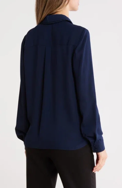 Gemma + Jane Lace Trim Button-up Shirt