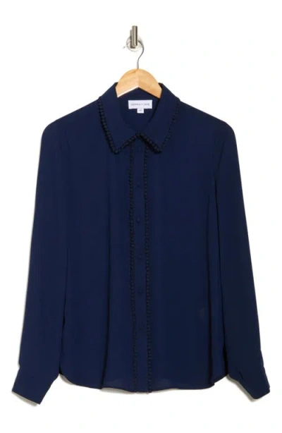 Gemma + Jane Lace Trim Button-up Shirt