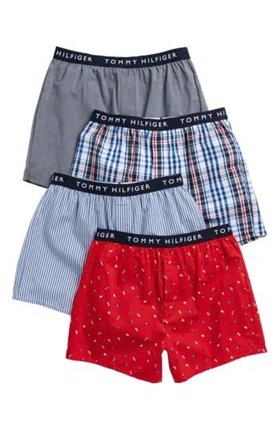Tommy Hilfiger Assorted 4-pack Cotton Boxers In Multi